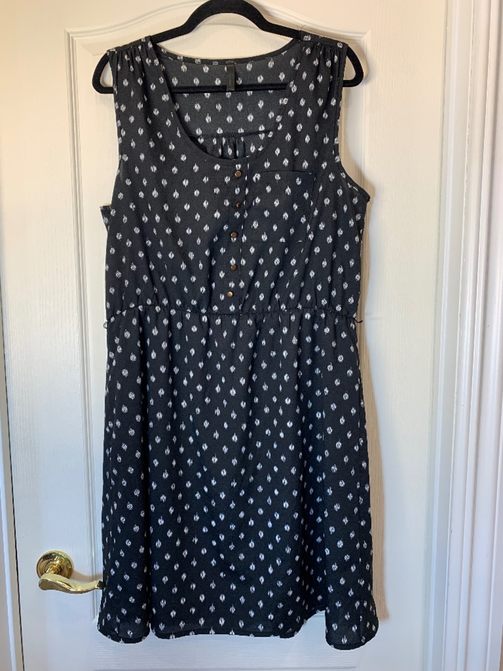 Sleeveless Dress Black White Lightweight XL Capuccino Travel Summer Comfy